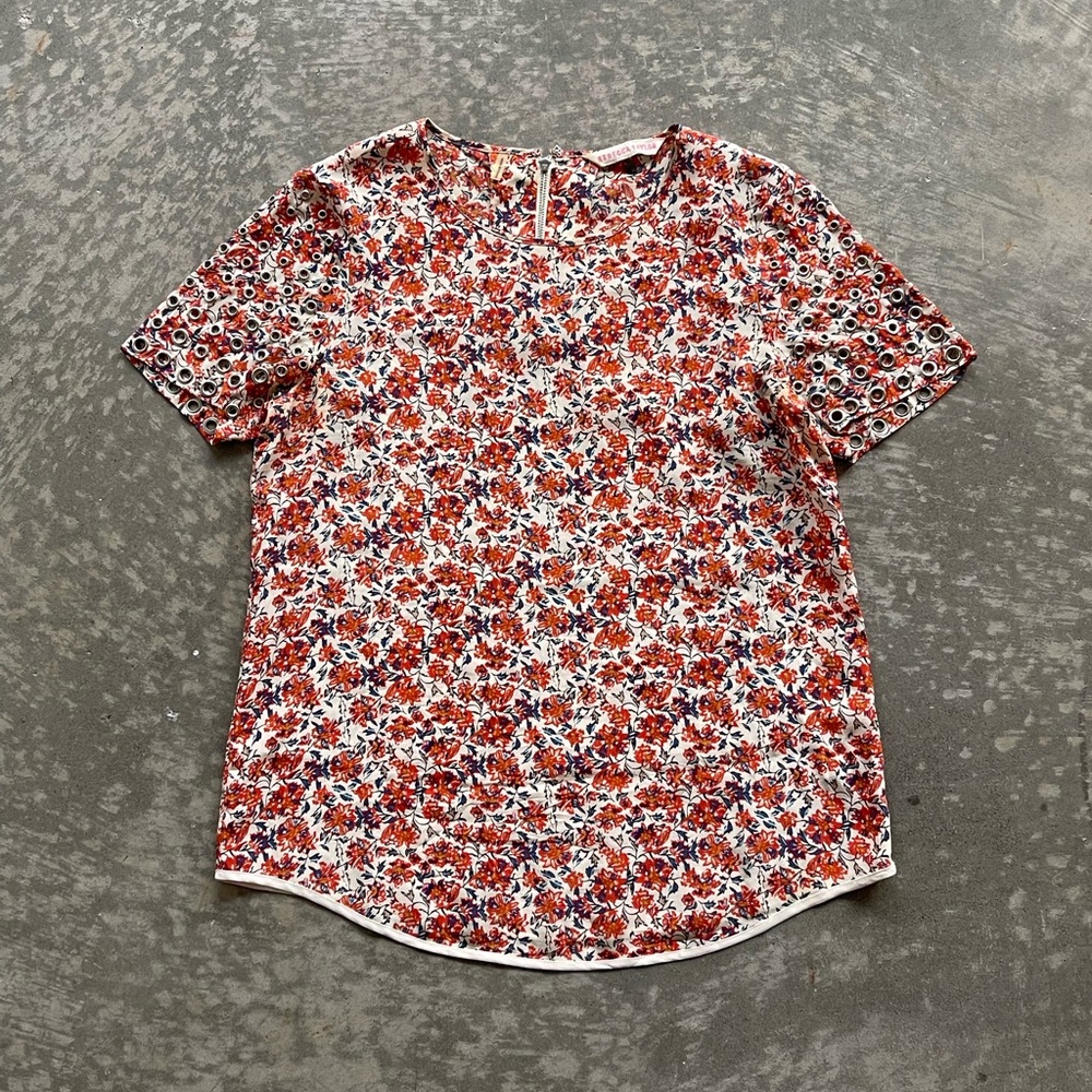 Rebecca Taylor Silk Blouse Shirt Size 4